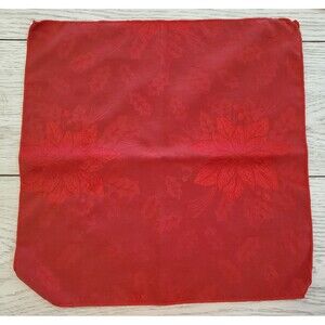 Martha Stewart Everyday Red Poinsettia & Holly Cloth Napkins Set of 4 Vintage